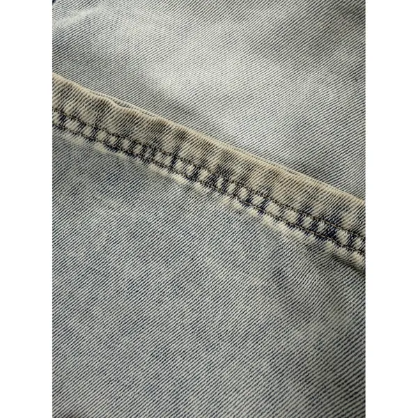 HM Divided Light Wash Wide Leg Elastic Waist Denim Pants XXS Light Blue - Image 8