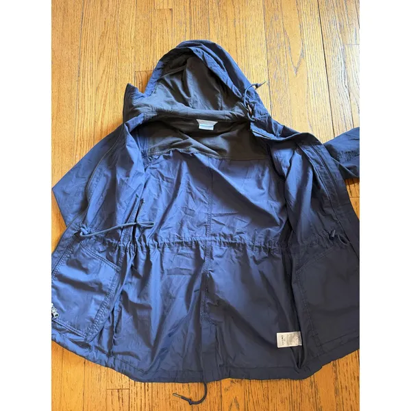 Columbia Jacket Womens Medium Blue/Gray Hooded Parka Drawstring Waist Pockets - Image 9