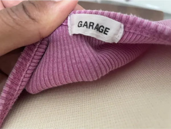 Garage Pink Ribbed Cropped Beverly Hills Tank Top Size M - Image 2