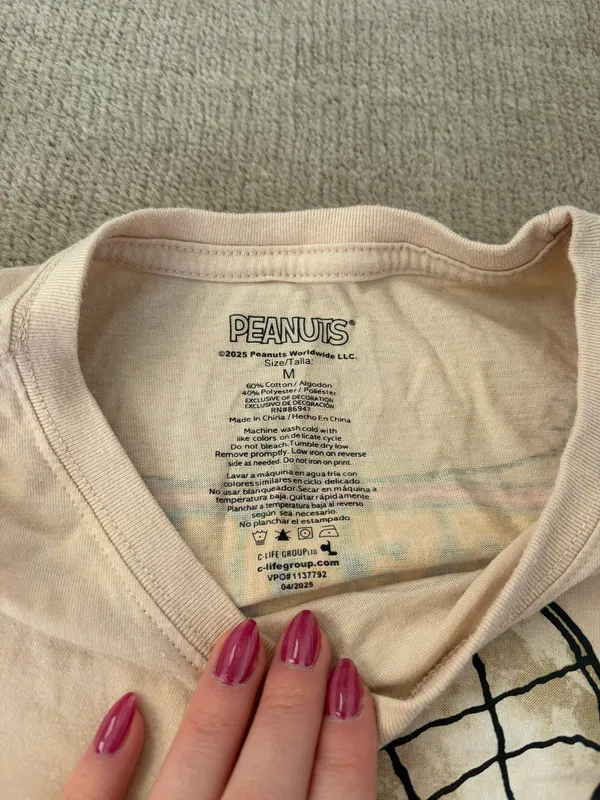 PEANUTS Tee Size M - Image 3
