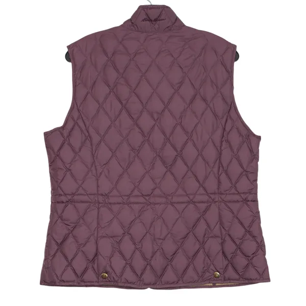 Eddie Bauer Goose Down Quilted Puffer Vest Purple XL Outdoor Preppy Equestrian - Image 3