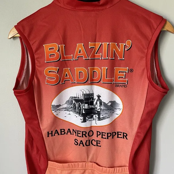 Pearl Izumi Blazin Saddle Habenero Pepper Sauce Cycling Jersey Sleeveless Size M - Image 4