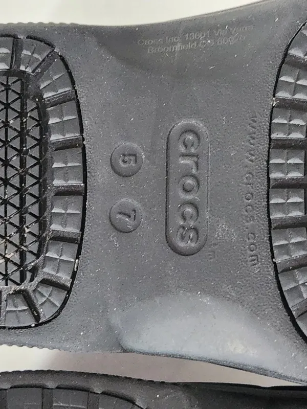 Crocs On The Clock Black Work Clogs Size Womens 7 Mens 5 Flaw - Image 11