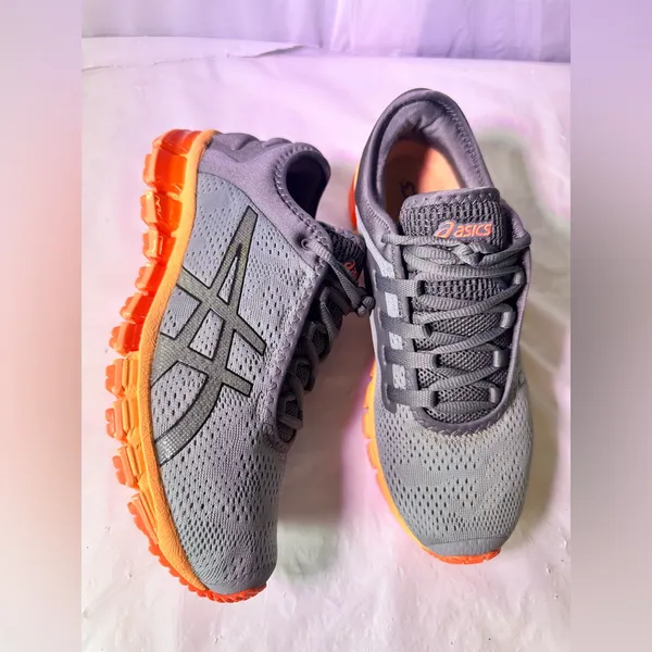 ASICS Men's Athletic Shoes in Gray and Orange - Image 4