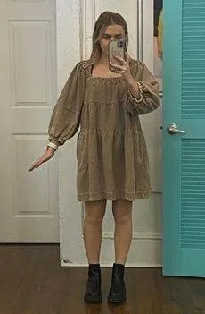 Leaving An Impression Taupe Dress - Image 2