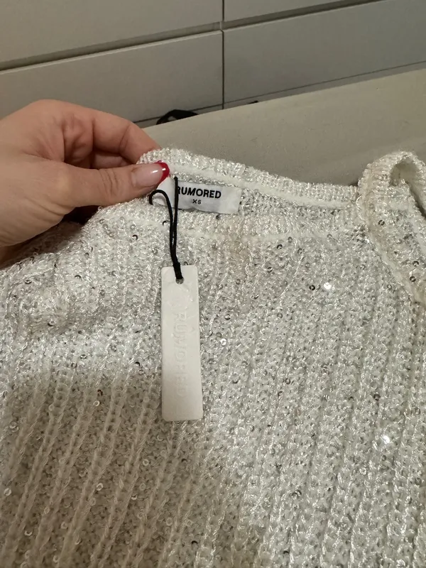 Rumored white sequin dress Size XS - Image 2
