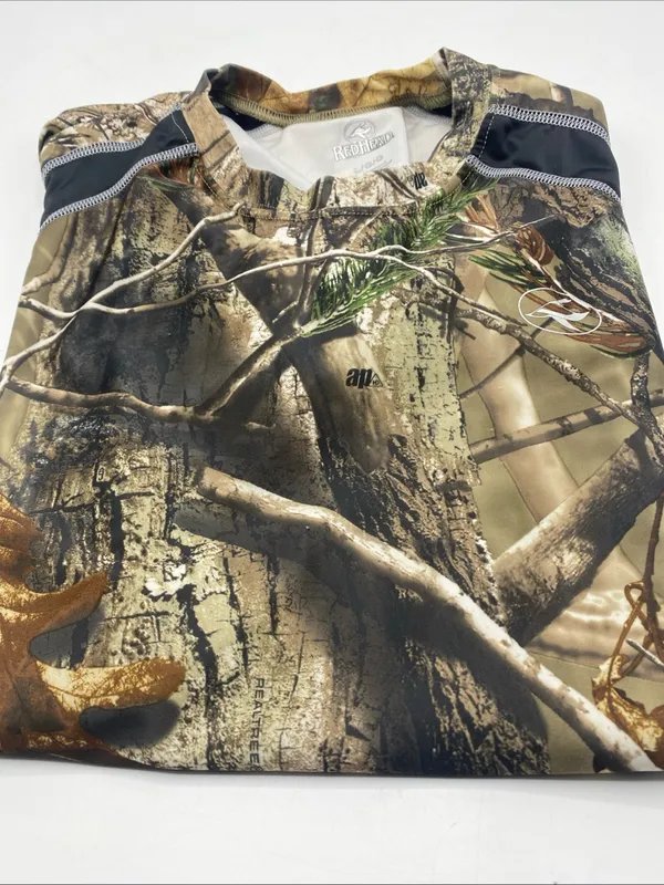 Real Tree Camouflage Short Sleeve Hunting T Shirt Red Head Large Women Outdoor - Image 8