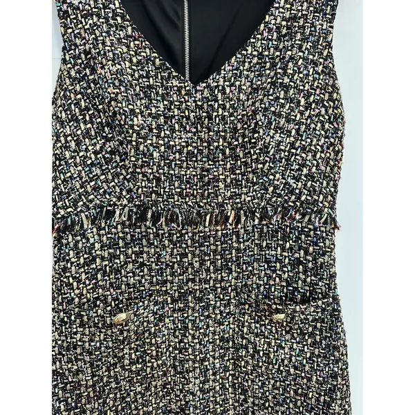 City‎ Studio Juniors Gray Tweed Pocket Sleeveless Mini Dress Size 3/4 Graduation - Image 13