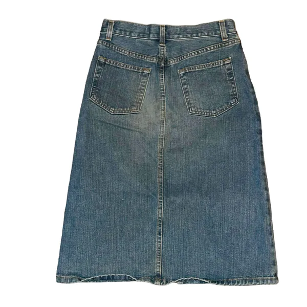 Vintage Y2K Denim Slit Skirt - Image 3