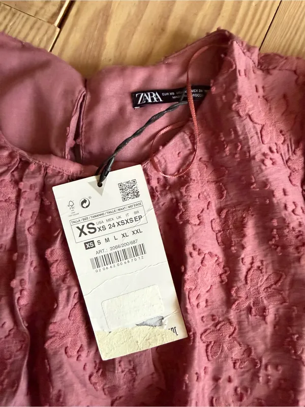 Zara Textured Mini Dress size xs nwt - Image 3