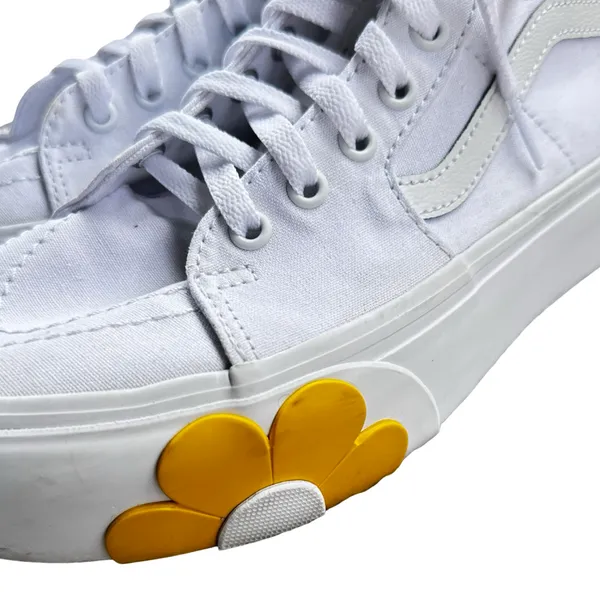 Vans Sk8-Hi Tapered Stackform White Yellow Flower Platform Womens 10 - Image 5