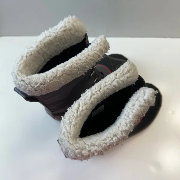 Sorel Waterproof Winter‎ Snow Boots Faux Fur Trim Lace Up Gray Pink Women Size 5 - Image 13