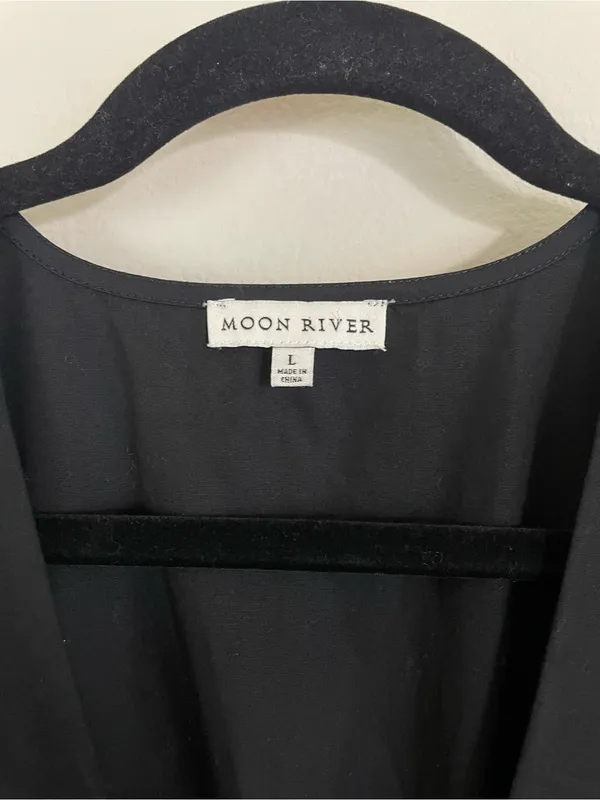 Moon River Front Bow Detail Cotton Midi‎ Dress Size Large - Image 3