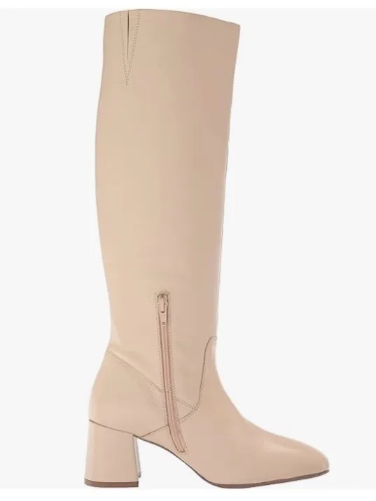 NWOB Seychelles Beige Knee High Block Heel Boots Size 10 - Image 4
