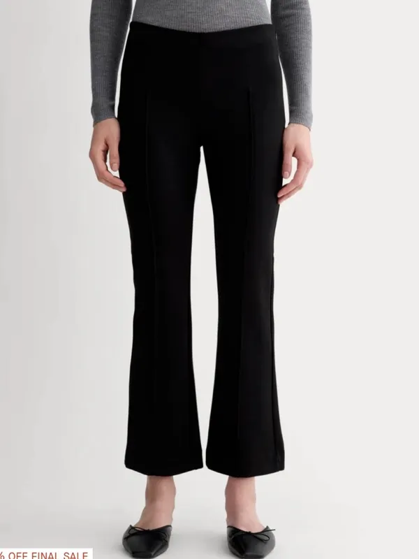 Everlane THE DREAM KICK FLARE PANT size Large black front pleat - Image 3