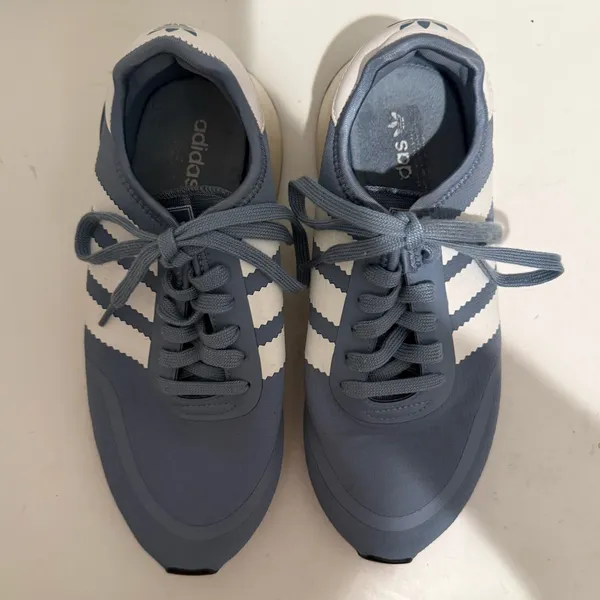 Adidas Women’s N-5923 Raw Grey Sneakers Trainers Size 7 Blue-Gray and White - Image 3
