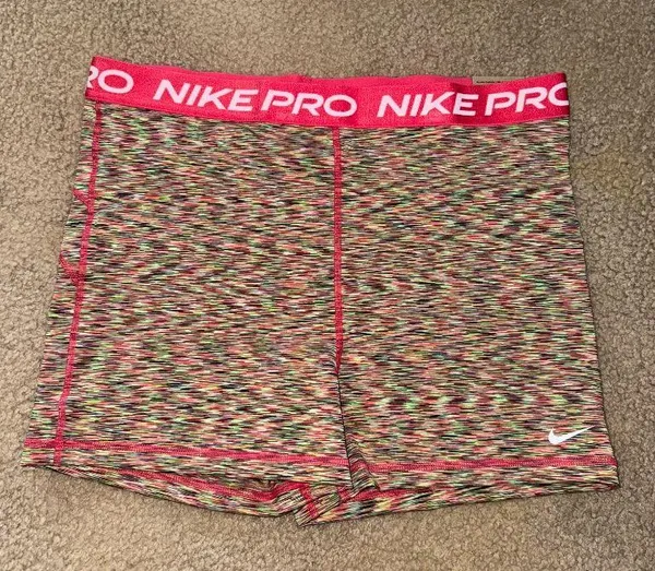 Nike Pro 3" Pink Spandex Shorts - Image 2