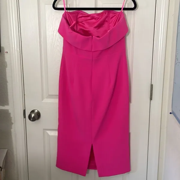 Bardot Georgia strapless midi dress size 8 pink Little Pink Dress Bubble Gum - Image 4