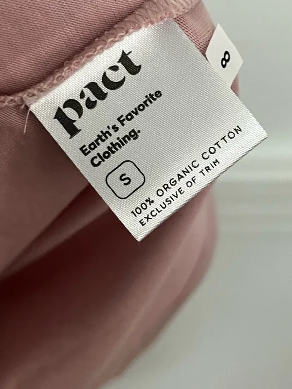 Pact • Organic Cotton Sleeveless V-Neck Shift Dress in Dusty Rose - Image 3