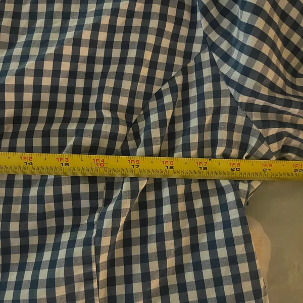 J.Crew x Universal Standard Gingham Tie‎ Blouse Preppy Chic Women Blue White XL - Image 9