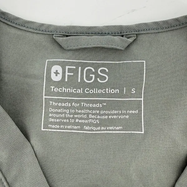 Figs Catarina Scrub Top‎ FIONlite Dark Sage Women S Lightweight V-Neck W21SW1054 - Image 3