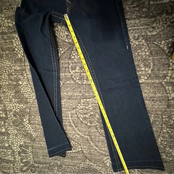 True Religion Denim Vintage Size 25 Dark Blue Wash WC92358QV Candice Flare Jeans - Image 11