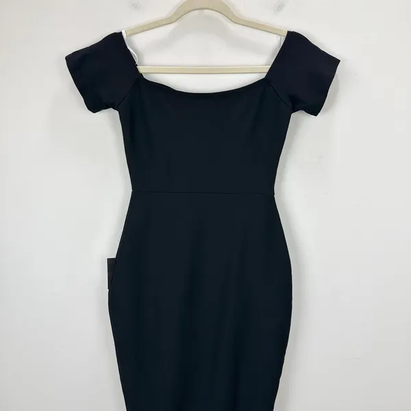 Lulus How Much I Care Midnight Blue Off-the-Shoulder Midi Dress Cocktail XS NWT - Image 11