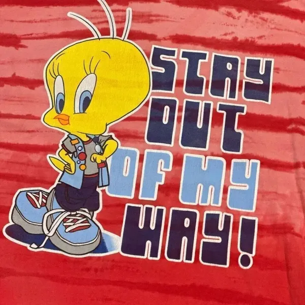 Vintage y2k looney tunes Tweety Bird Shirt size 18W - Image 2