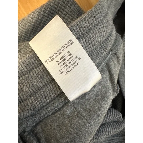 TNA | Aritzia Knit Waffle Drawstring Jogger Sweatpants in Grey‎ size Large - Image 5