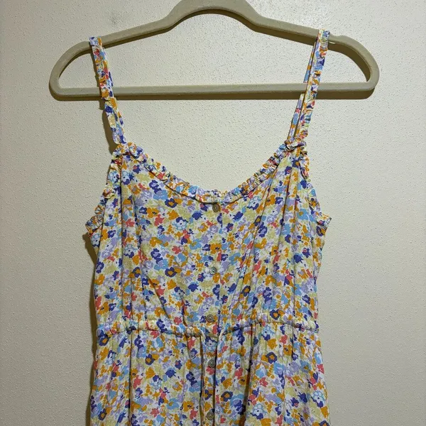Rails Size S Small Adalyn Midi Dress Papaya Flowers Button Front Sundress - Image 4