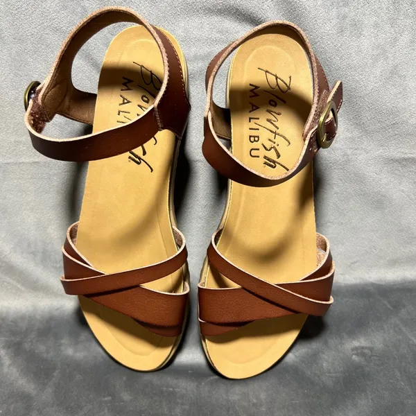 Blowfish Malibu‎ Monte Brown Strappy Ankle Strap Sandals BF-7249 Size 9 - Image 6