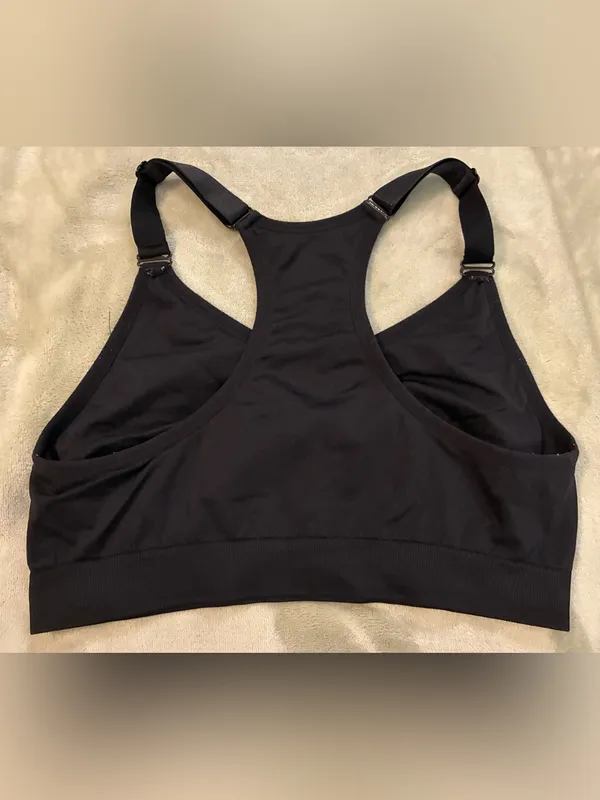 Women’s PUMA Black Racerback Sports Bra Size Large - Image 3