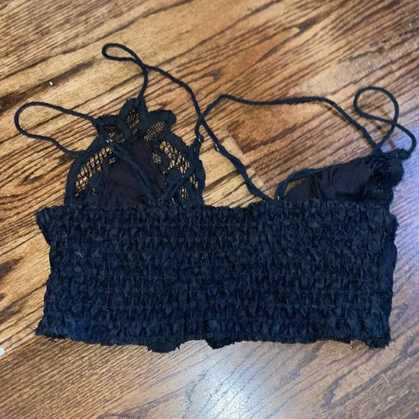 Free people black lace bralette sz small - Image 2