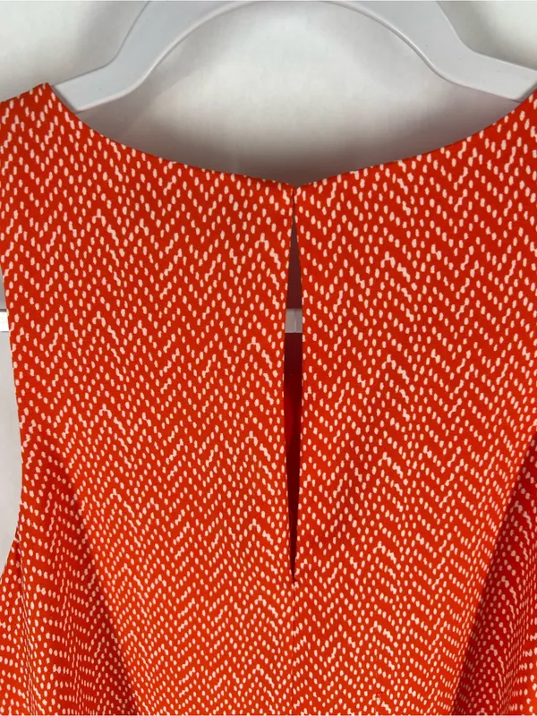 Gap Orange Print Swing Tank Dress Size M‎ Sleeveless Pockets - Image 10