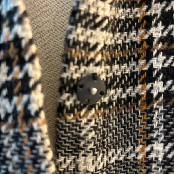 Yest Houndstooth Patterned‎ Jacket Black Size 8 - Image 10