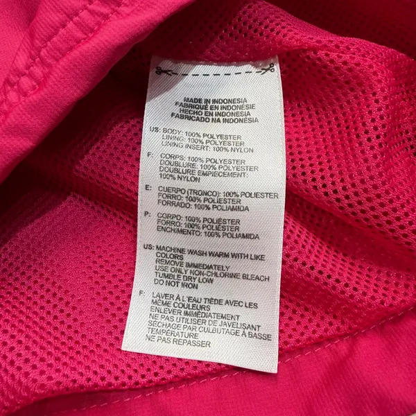 Y2K Adidas Womens Fuchsia Pink Full Zip‎ Windbreaker Track Jacket Size Medium - Image 8