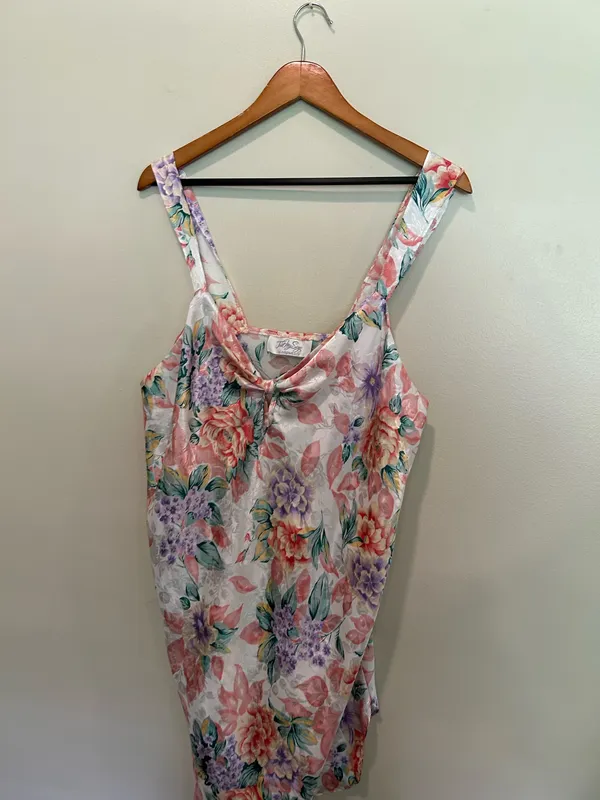 Vintage floral slip nightgown Pink Size XL - Image 4