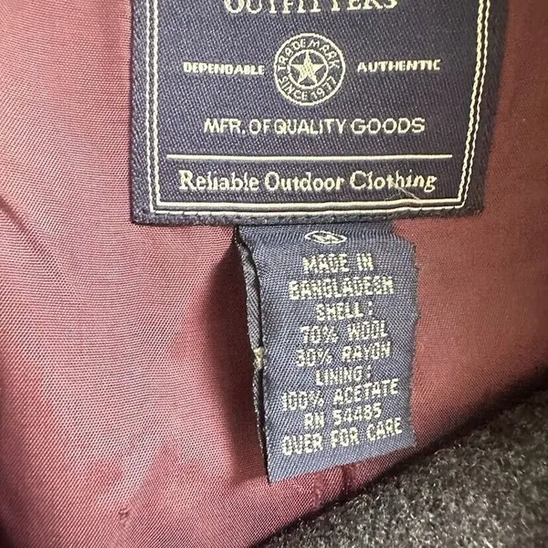 AMERICAN EAGLE Charcoal Grey Wool Peacoat‎ Jacket Coat Size Medium Womens Pocket - Image 4