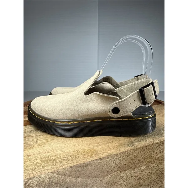 Dr. Martens Carlson Suede Slingback Clogs Mules Women's US 5 UK 3 Warm Sand - Image 6
