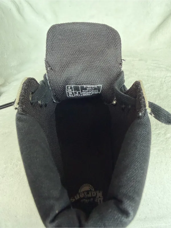 Dr. Martens Shoes Maelly Womens Size 8 Khaki Canvas Lace Up Air Wair AW004 - Image 11