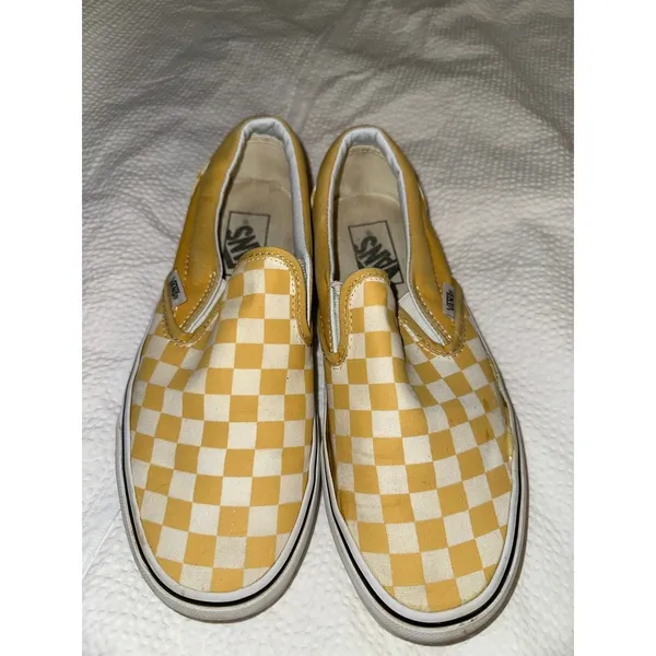 Yellow checkered vans W7.5 M6 - Image 2