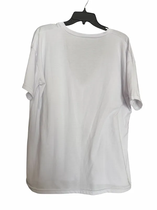Boutique Women’s White V-Neck Short Sleeve Top - Image 2