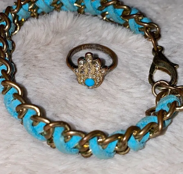 Boho Jewelry Set Womens Blue - Image 4