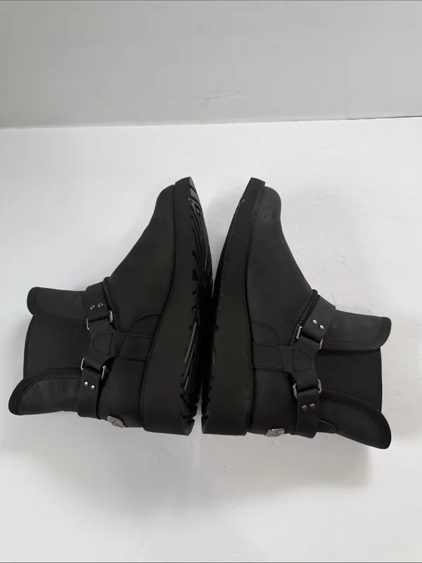UGG Black Women's Ankle Booties with Harness Detail - Image 5