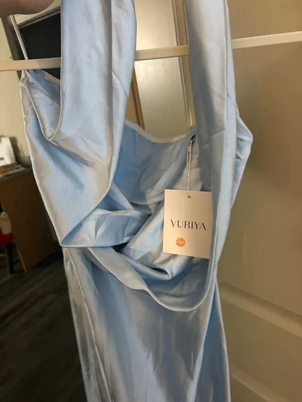 Silk dress Blue - Image 3