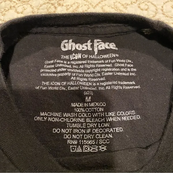Ghost Face Tee Size Medium Black - Image 7