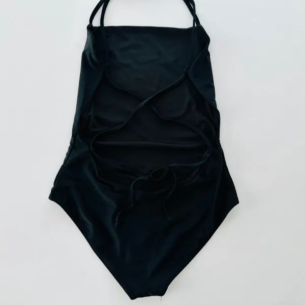 Beach Riot Stevie One Piece Black Size Medium Strappy Tie Back - Image 4