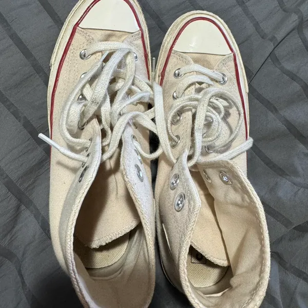 Converse Cream Colored Chuck Taylor Sneakers - Image 4