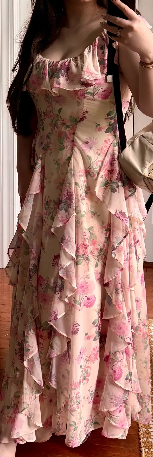 Anthropologie Dress Maxi Floral Ruffled - Image 2