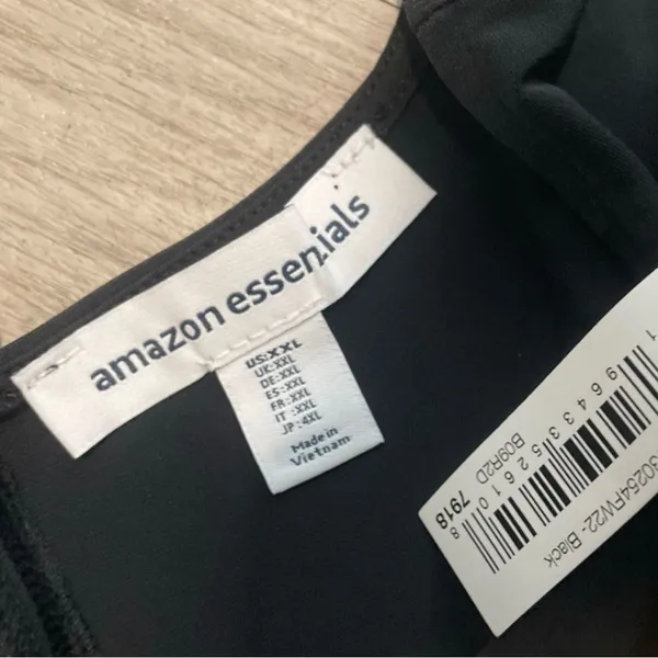 Amazon Essentials Black Mini Dress Size 2X - Image 2